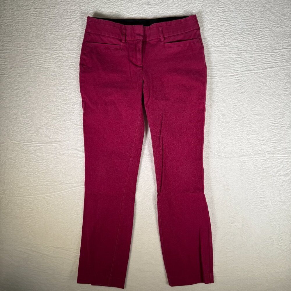Candie's Red Cotton Blend Audrey Ankle Pants Casual Office Attire Size 5 Vtg